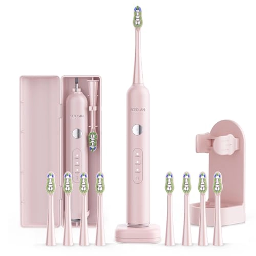 WS-7008 - Sonic Electric Toothbrush 40,000 times per minute 8 Brush Heads White