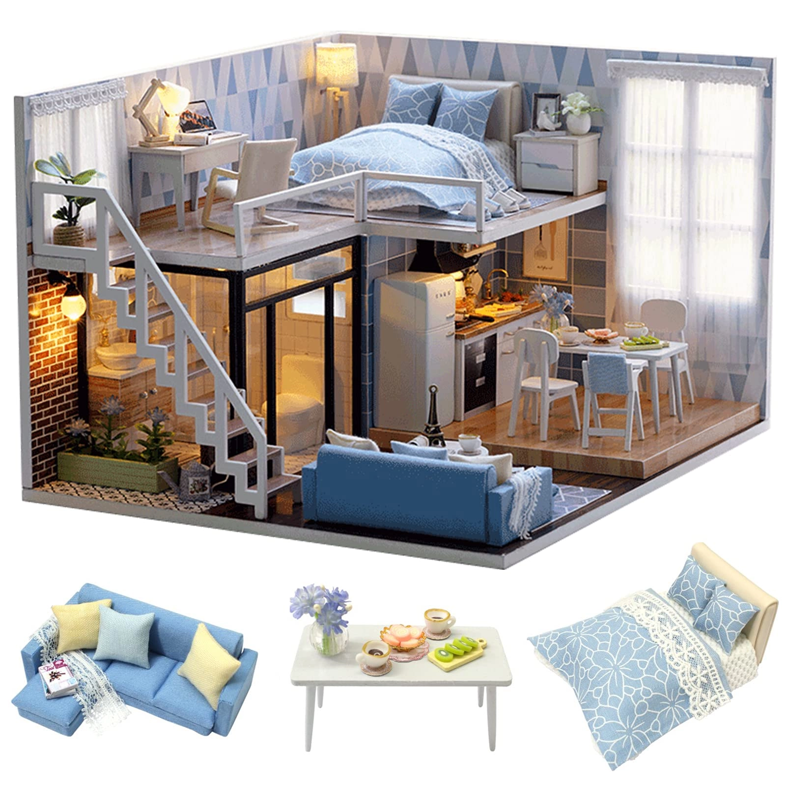 DIY Miniatures Dollhouse Kit - 1:24