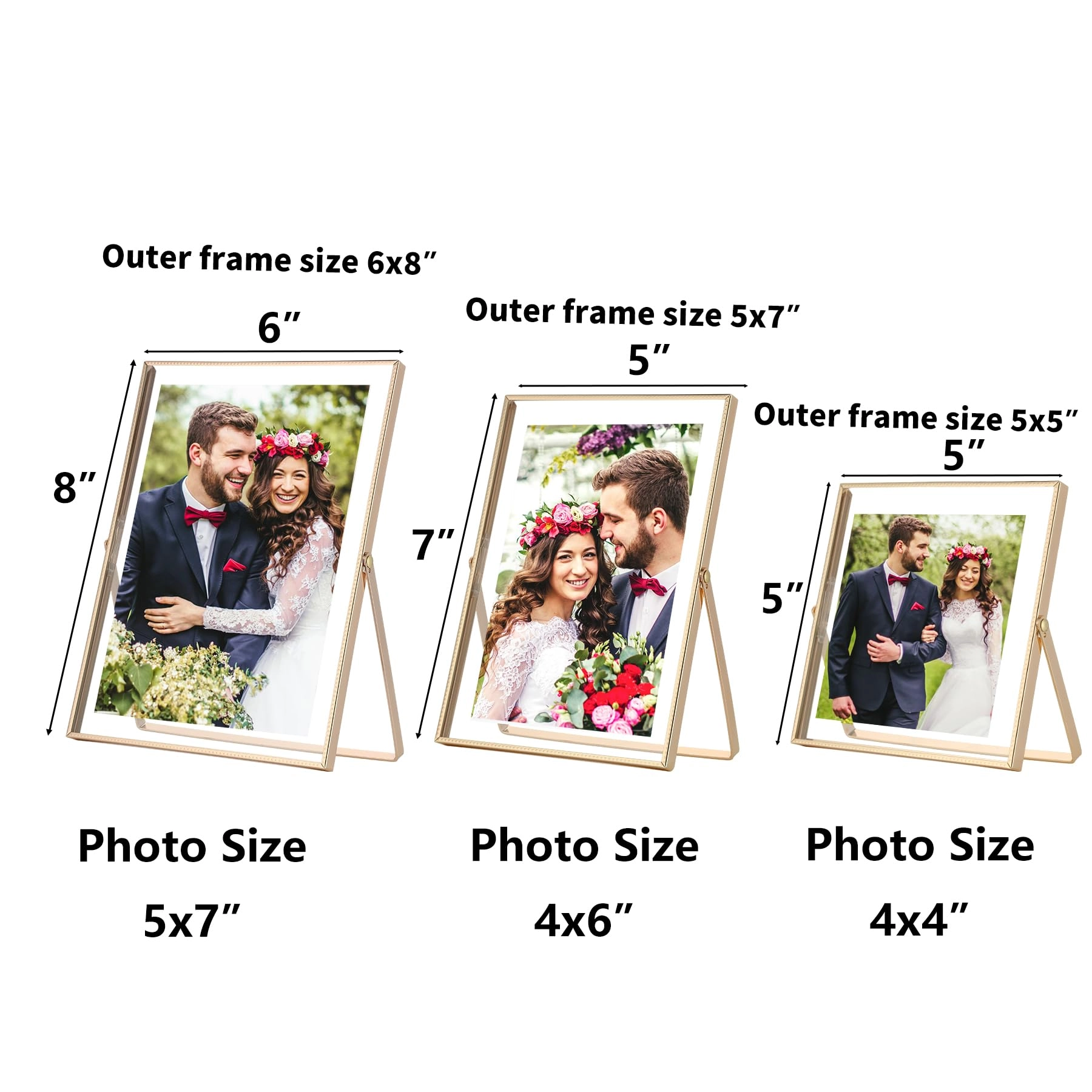 Floating Picture Frames - 4x4'' 4x6'' 5x7''