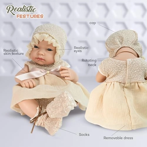 Reborn Baby Doll - 15 inch Silicone Washable Ages 3+