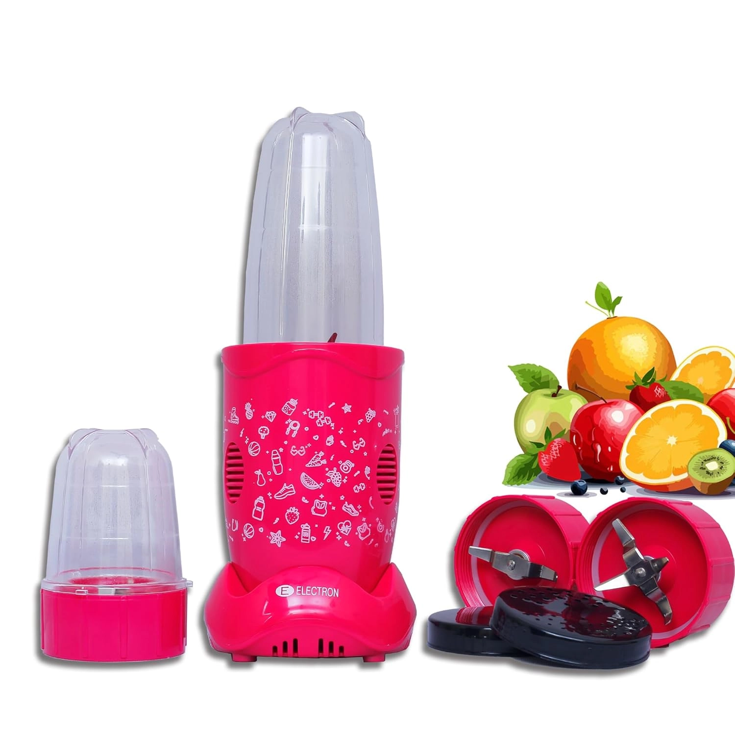 Electron NutriBoost Power Blender - Smoothie Maker SS Blades pink