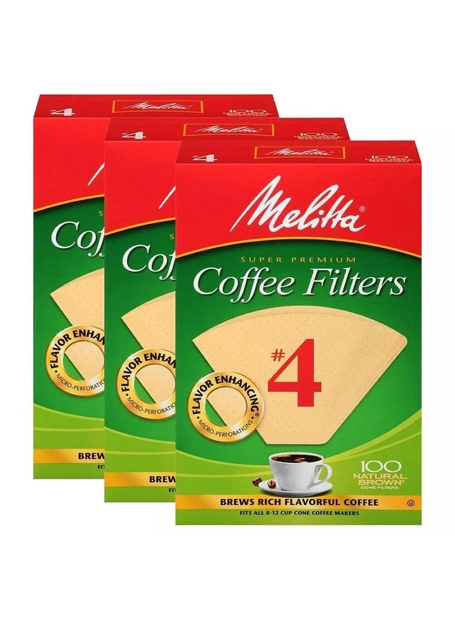 Super Premium Cone Coffee Filters - #4 100 Count