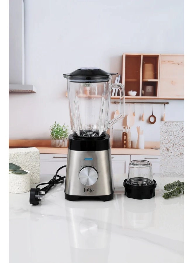 Julia 2-in-1 Electric Blender - Stainless Steel Design