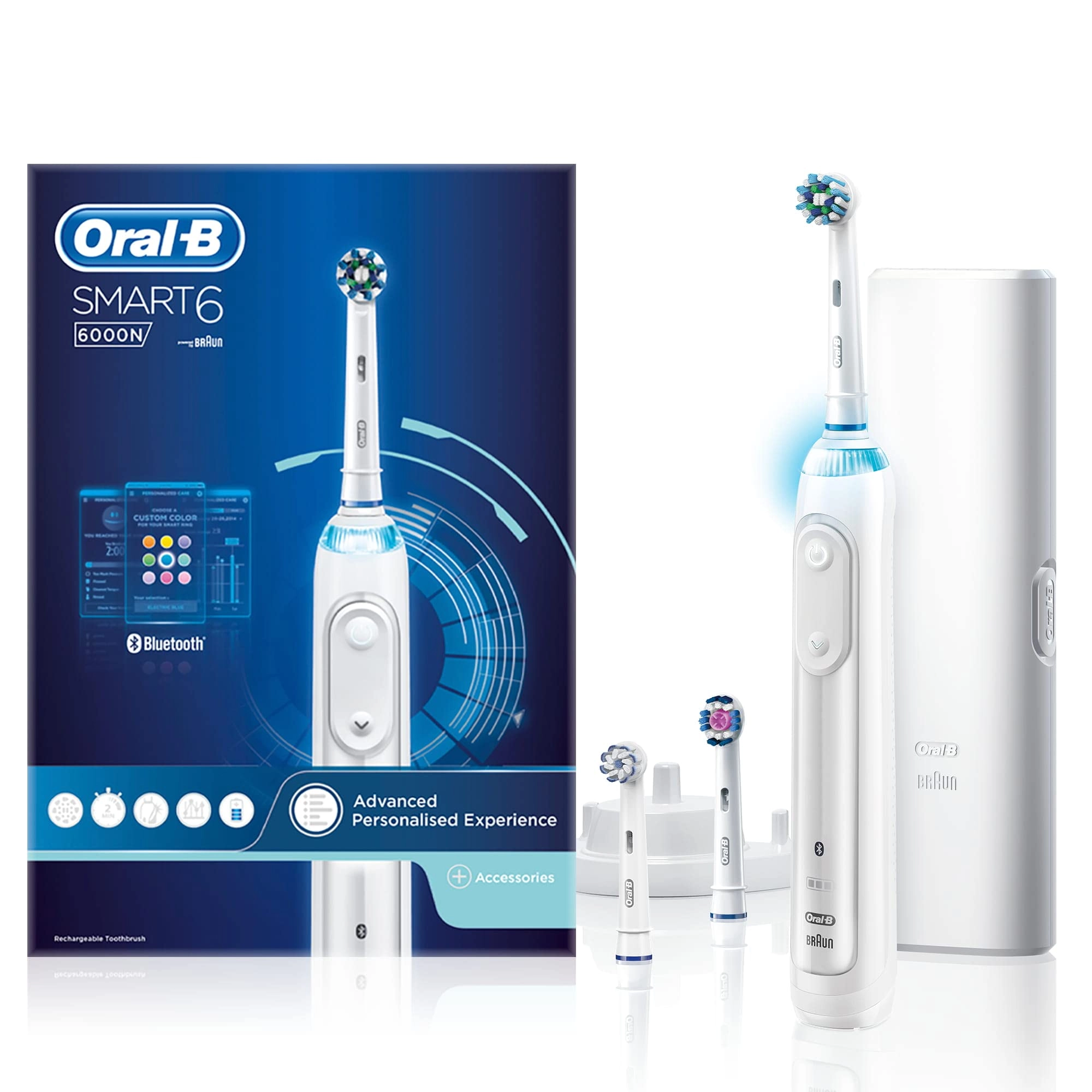 Oral-B Smart 6 - White 3 Brush Heads 5 Modes