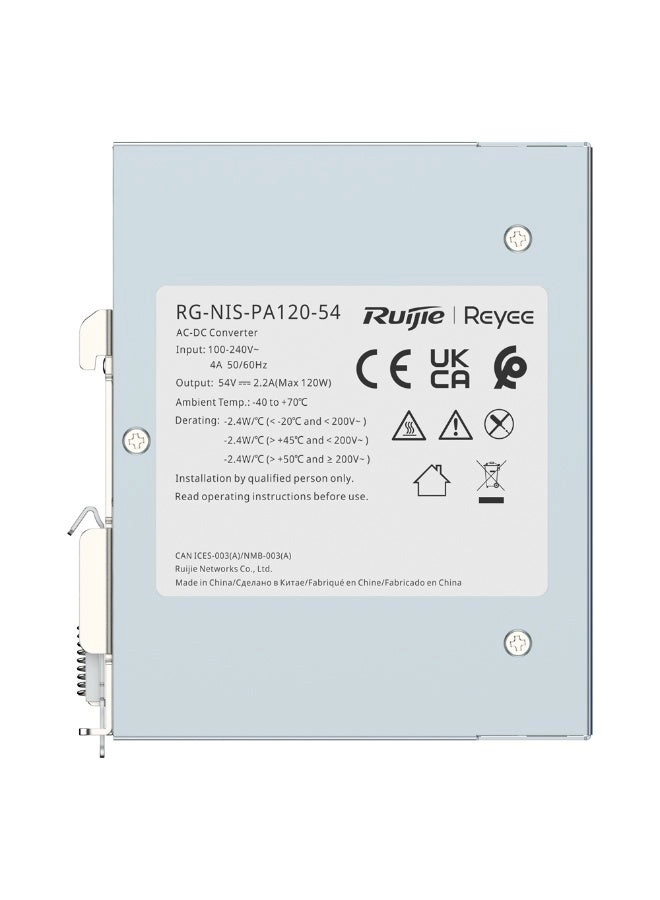 RG-NIS-PA120-54 - 54V 120W IEEE 802.3af/at/bt Gigabit