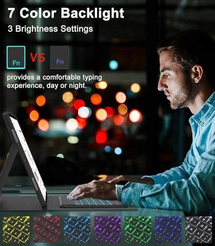 Keyboard Case with S Pen Holder for Galaxy Tab S10 Ultra 14.6-inch (2024)