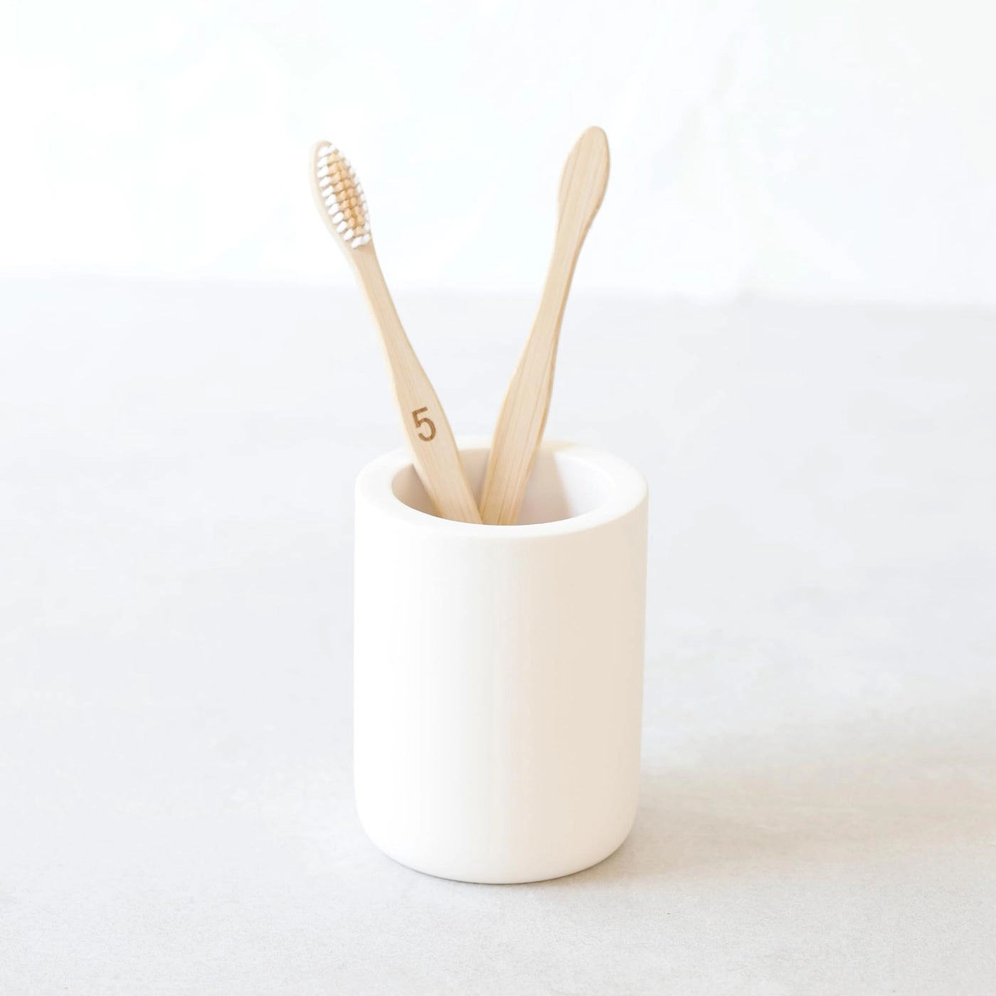 Selegna Drying Stone Toothbrush Holder - Diatomaceous Earth Beige