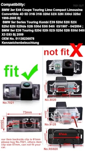 Backup Camera - universal RCA connector 1280*720 pixels