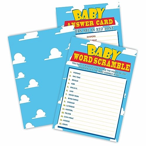 Baby Shower Family Feud Game - 30 Cards & 1 Answer Card