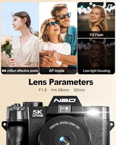 64MP Digital Camera - 4K 16X Zoom