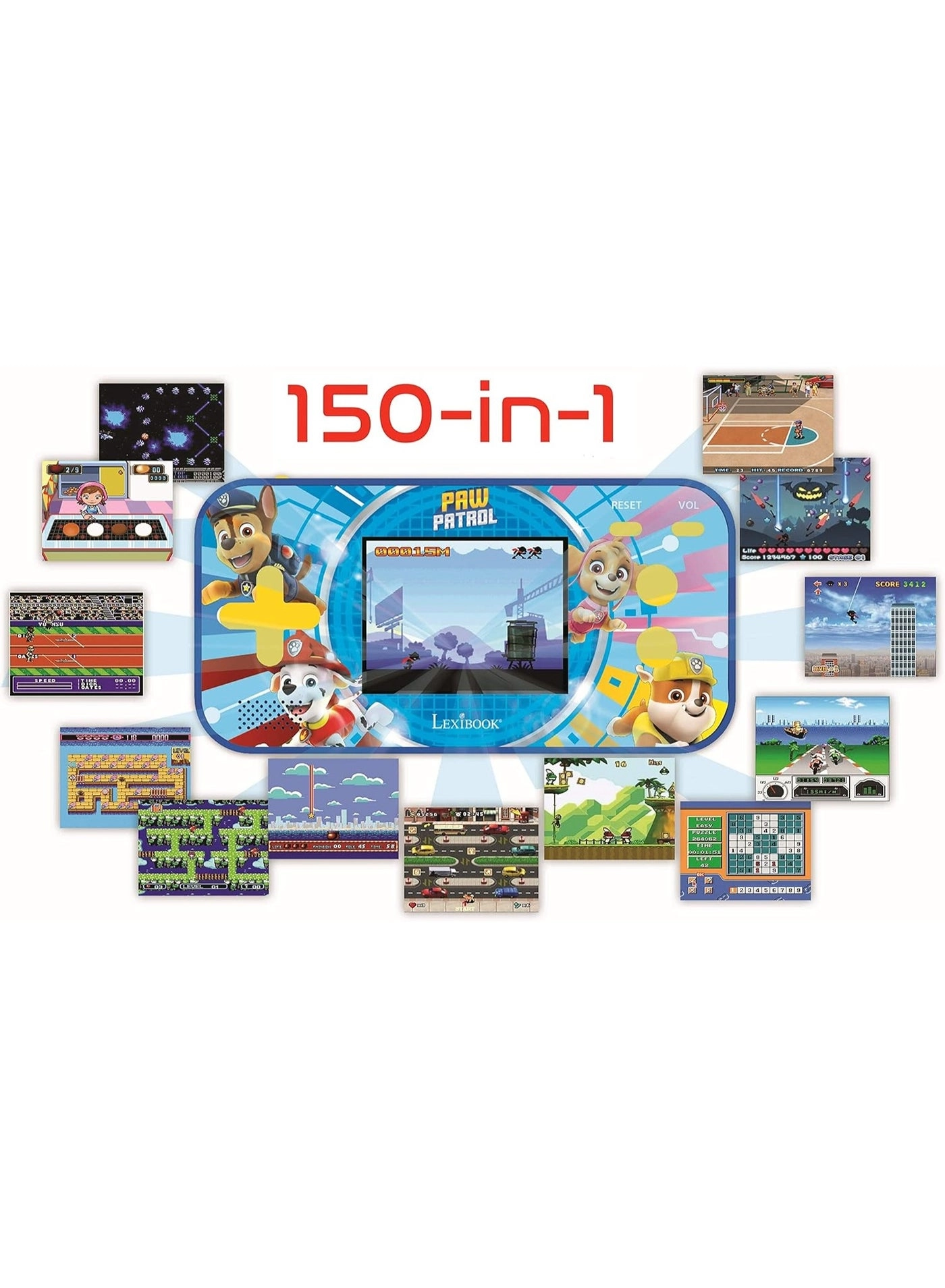 Paw Patrol Handheld Console - 150 Games 2.5" LCD colour screen