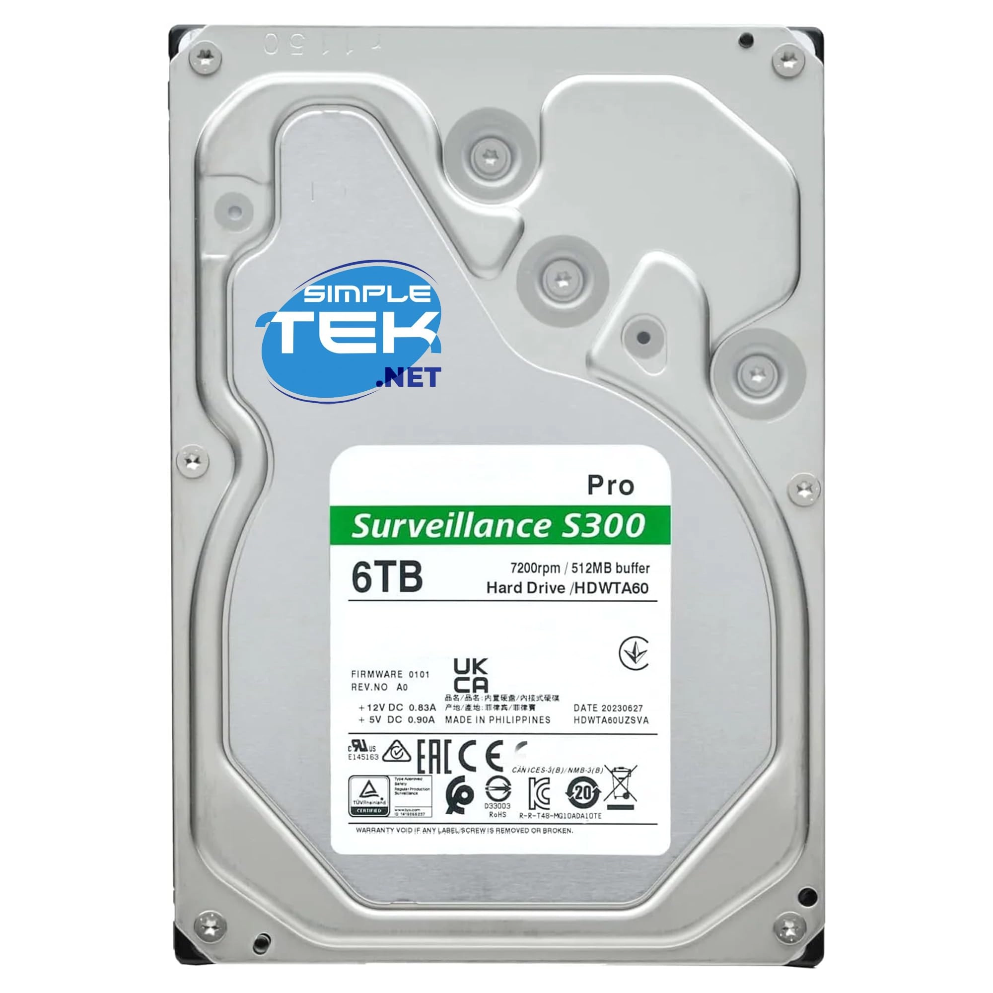 SIMPLETEK 3.5" 7200rpm SATA 6Gb/s (SIM - ART - 21822) - 6TB