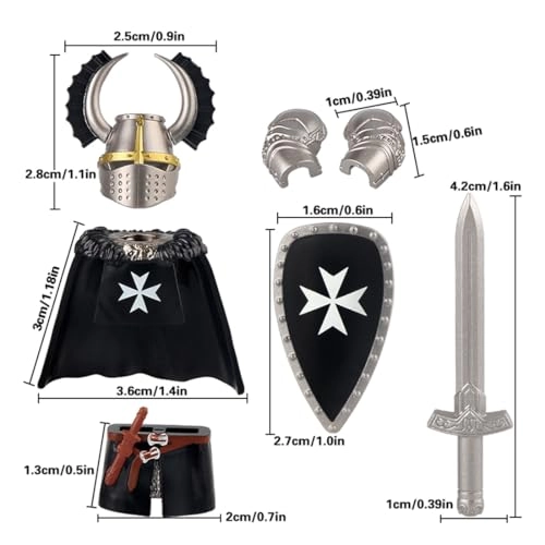 Mini knight figures armour accessories - 56 Pieces