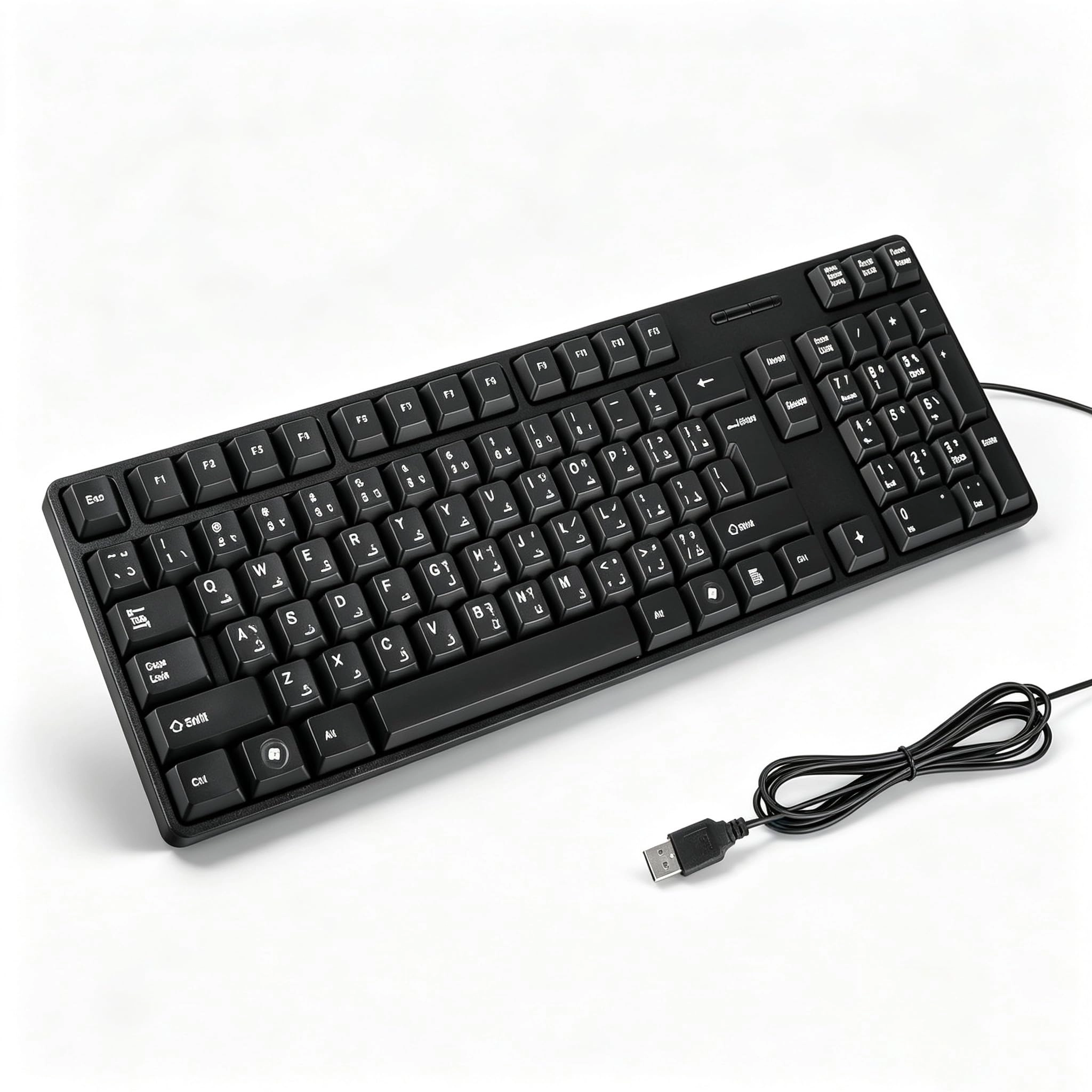 WEKUBA Computer Keyboard - AR/EN Wired