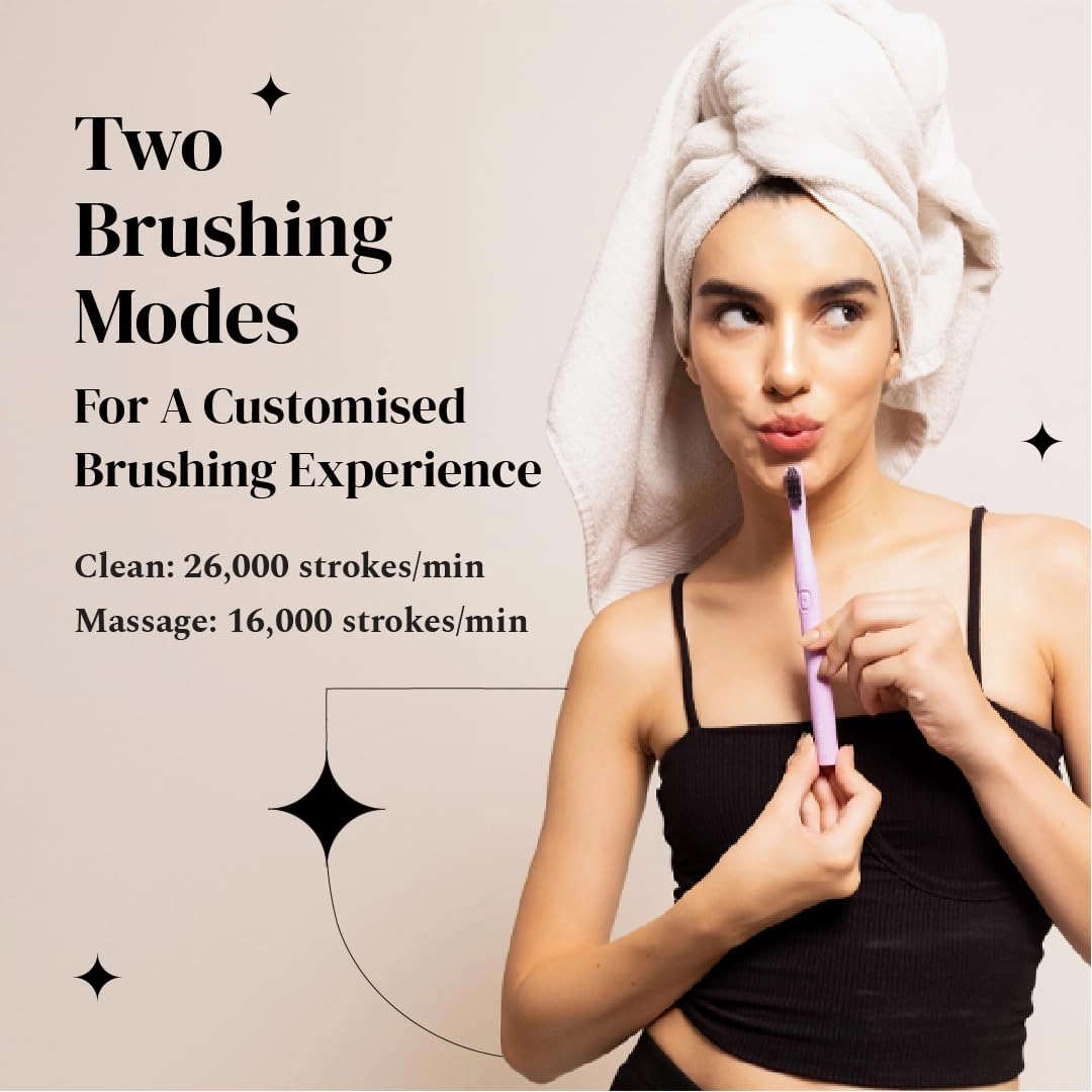 Electric Toothbrush - 2 Modes AAA Powered 2 Brush Heads