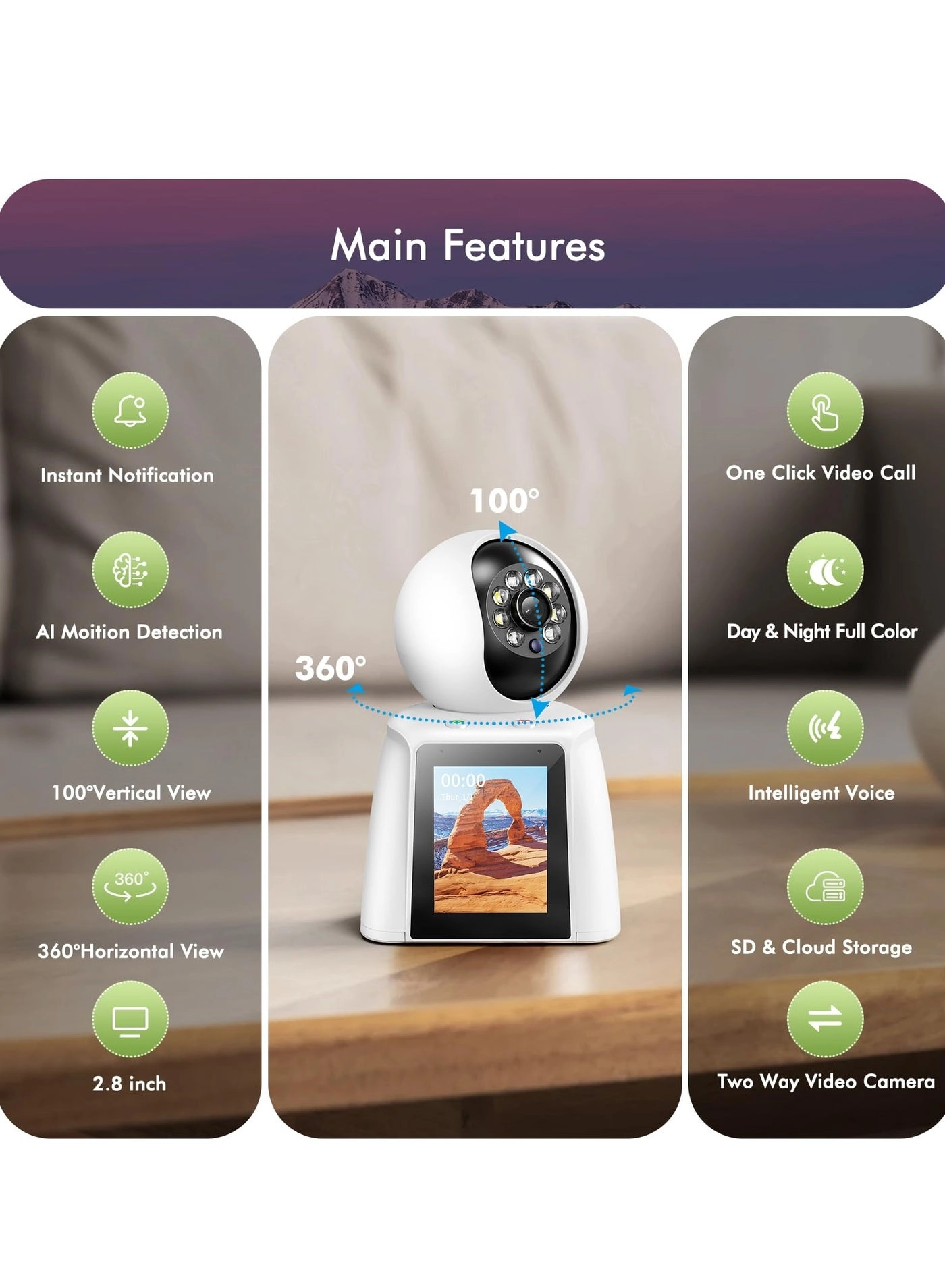 Indoor Home Security Camera 2K