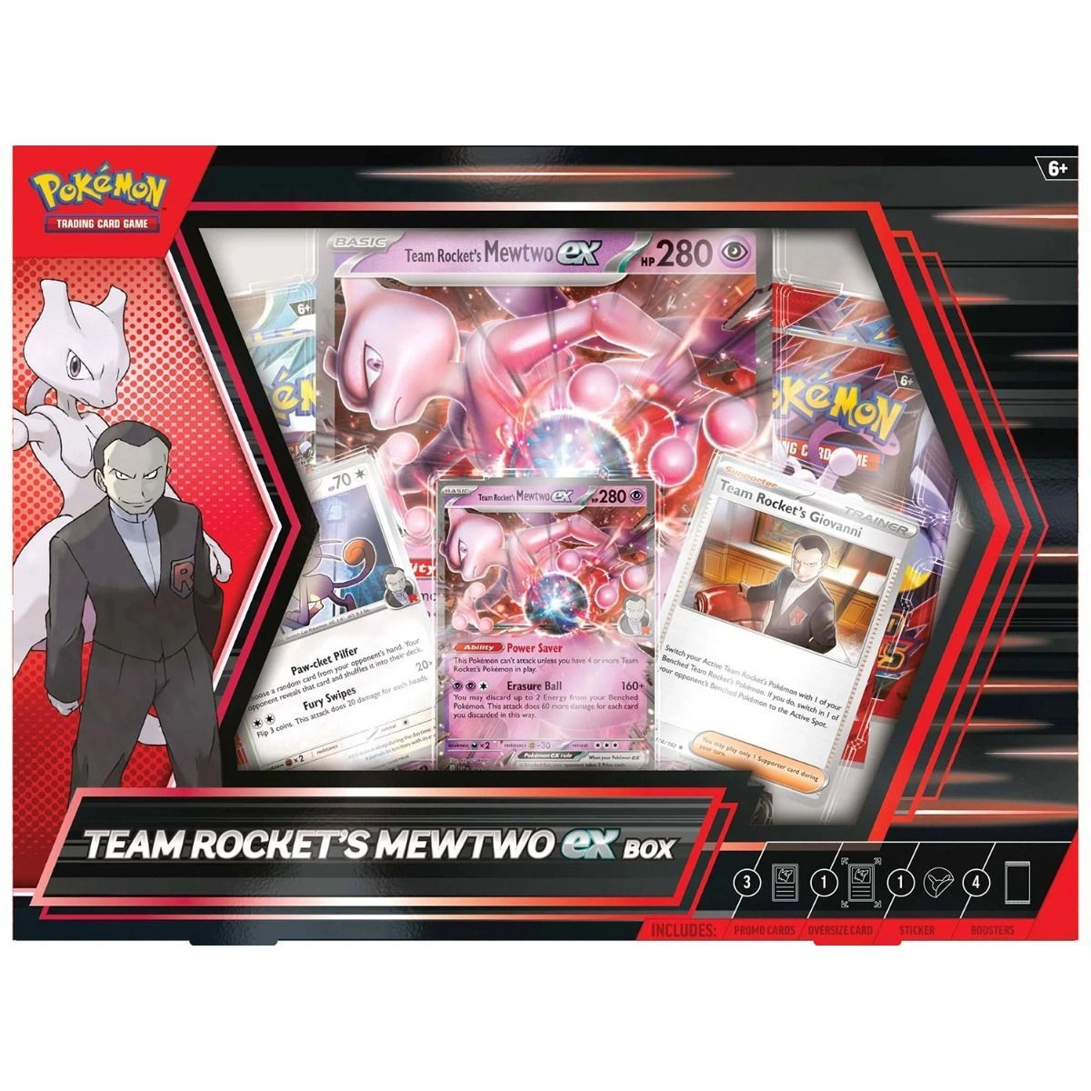 Destined Rivals Mewtwo ex Box - Foil promo Mewtwo ex 4 booster packs