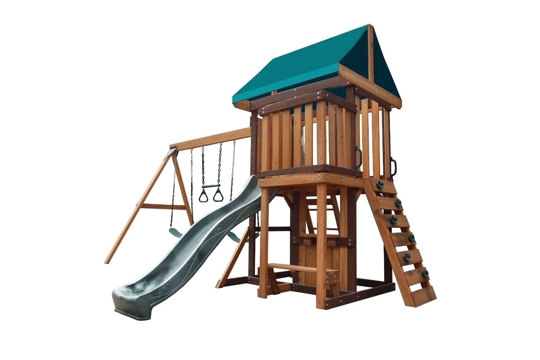 Logan Swing Set & Playhouse - Balcony 480 x 330 x 295 cm