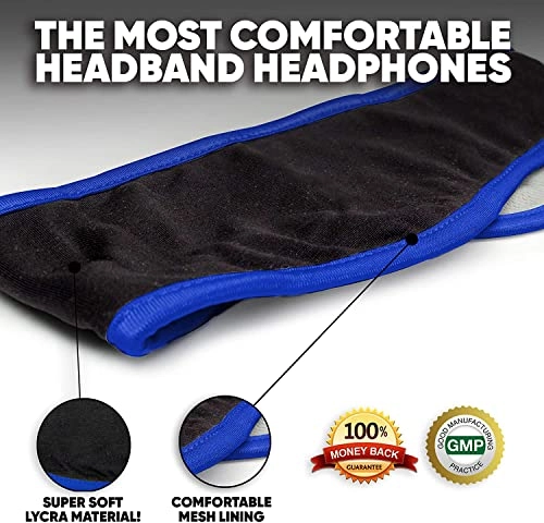 Sleep Headphones - Lycra Blue + Travel Bag