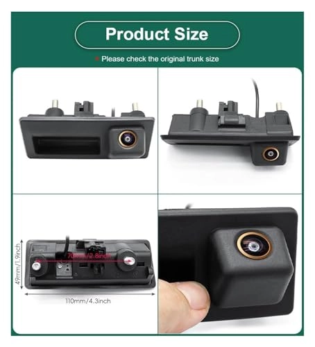 Reversing Camera - RCA interface PAL 512(H)X582(V); NTSC 512(H)X492(V)