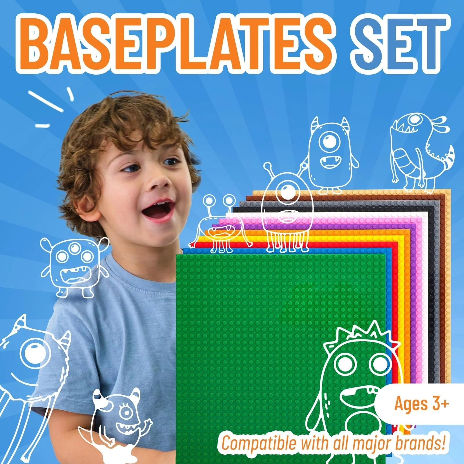 Stackable Baseplates - 12 pcs