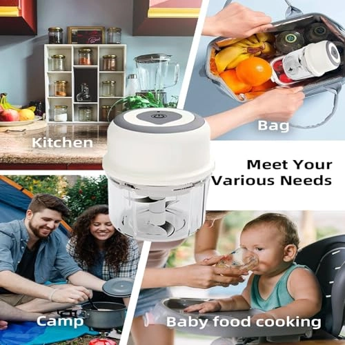 Mini Electric Chopper - 250 ML Type-C Rechargeable