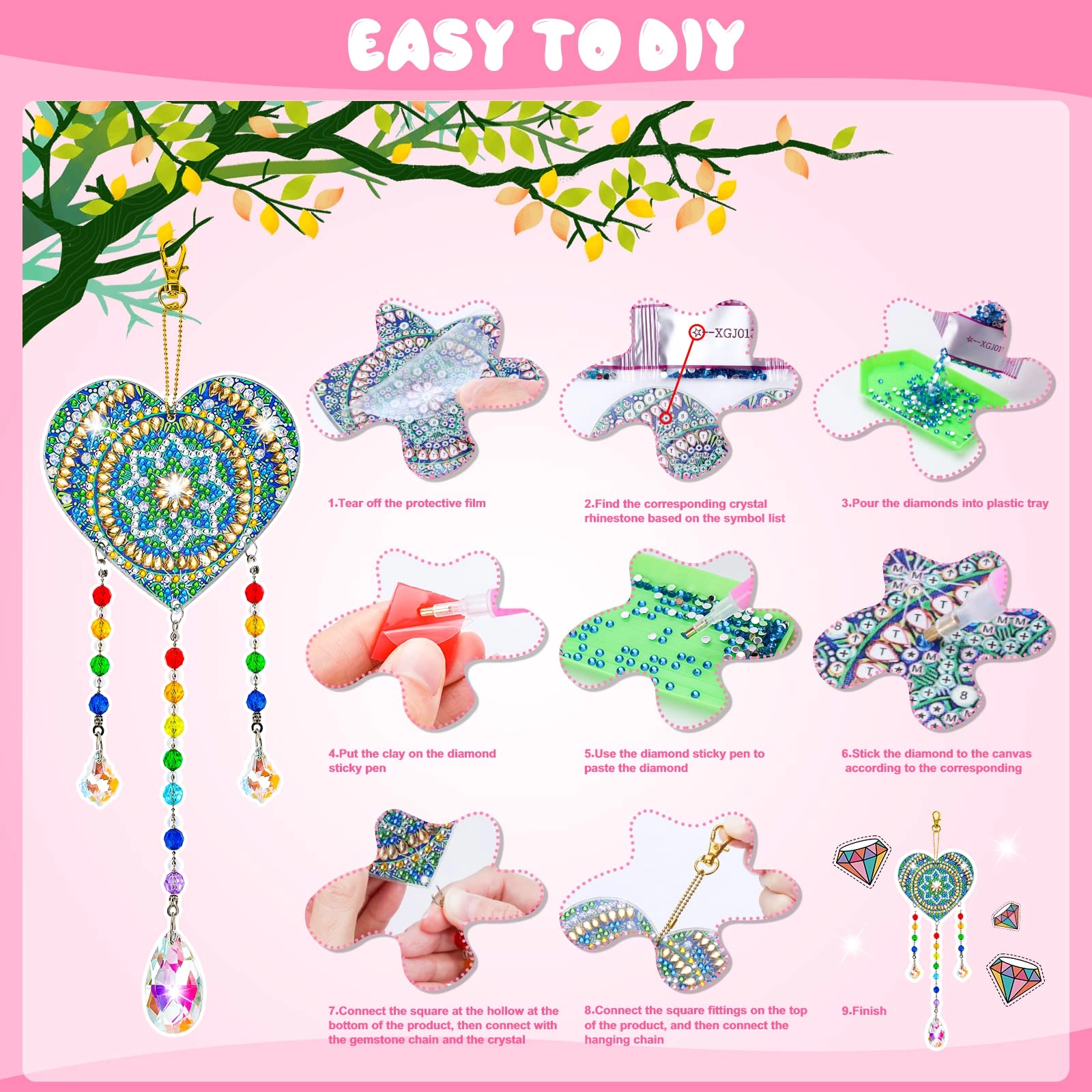 Diamond Art Wind Chimes - Birthday Gifts Toys Valentine's Day Easter Children's Day Christmas Presents