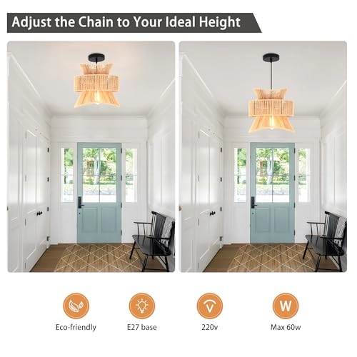 Rattan Chandelier