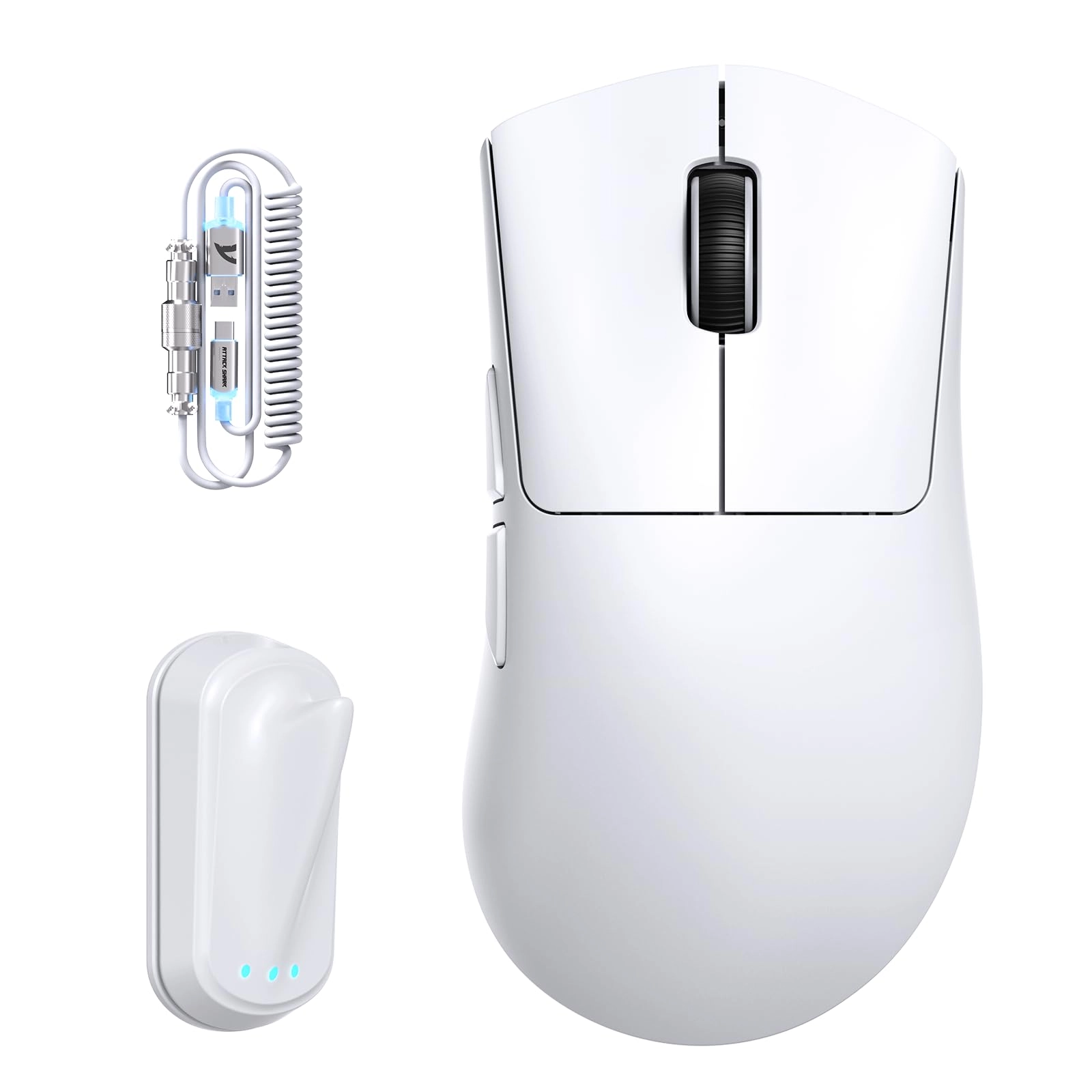 ATTACK SHARK V8 Mouse - 2.4Ghz Wireless/Bluetooth/Wired