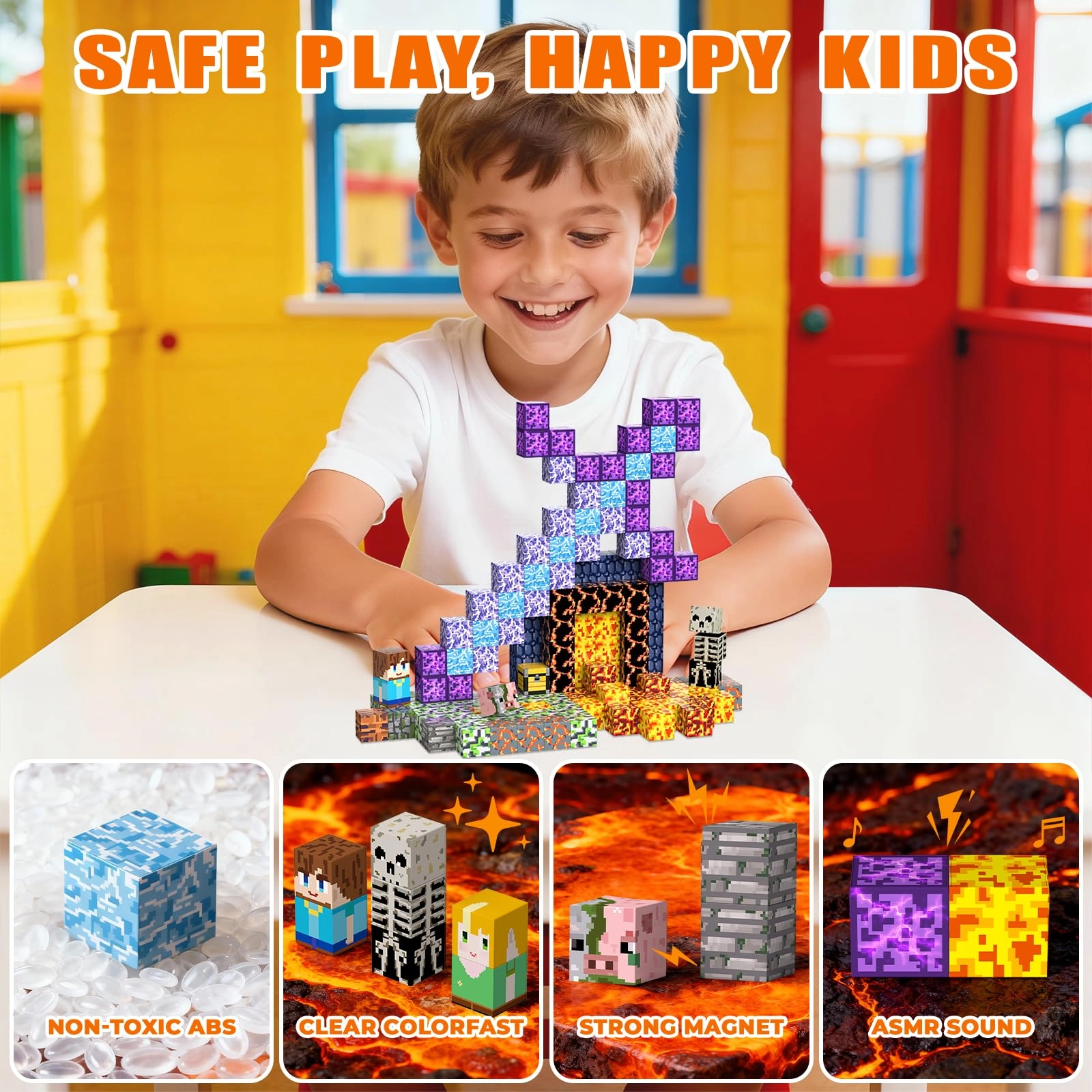 Magnetic Blocks - 100 pcs