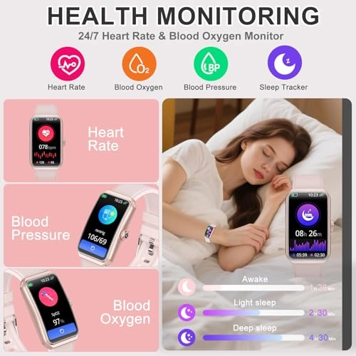 Fitness Tracker - 1.47" Display 24/7 Heart Rate Blood Oxygen