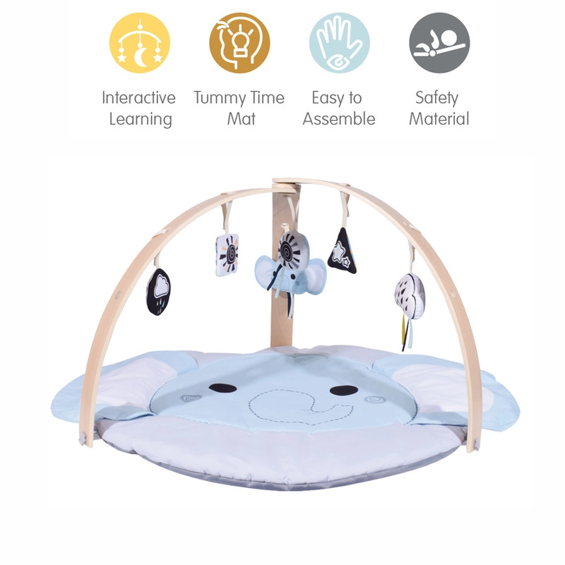 Nyra Wooden Activity Play Gym - Elephant 0 month