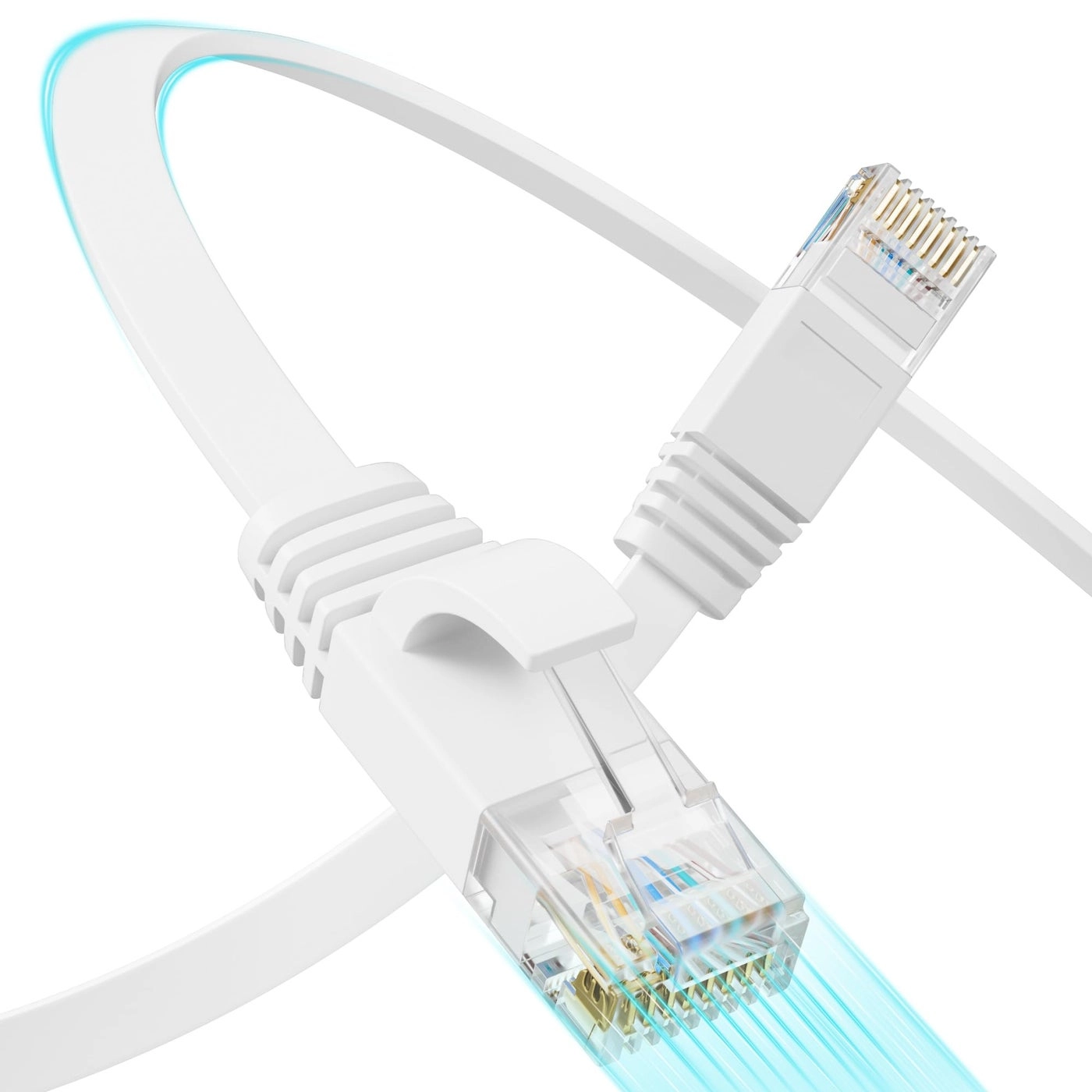 Mnlnbuao Cat 6 Flat Ethernet Cable - 100 FT