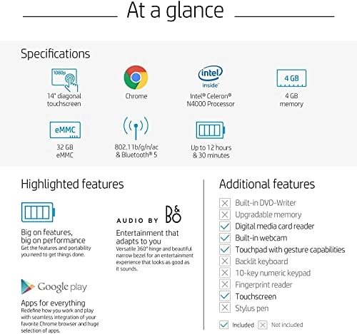Chromebook X360 - 14'' Celeron 4GB DDR4 32GB eMMC