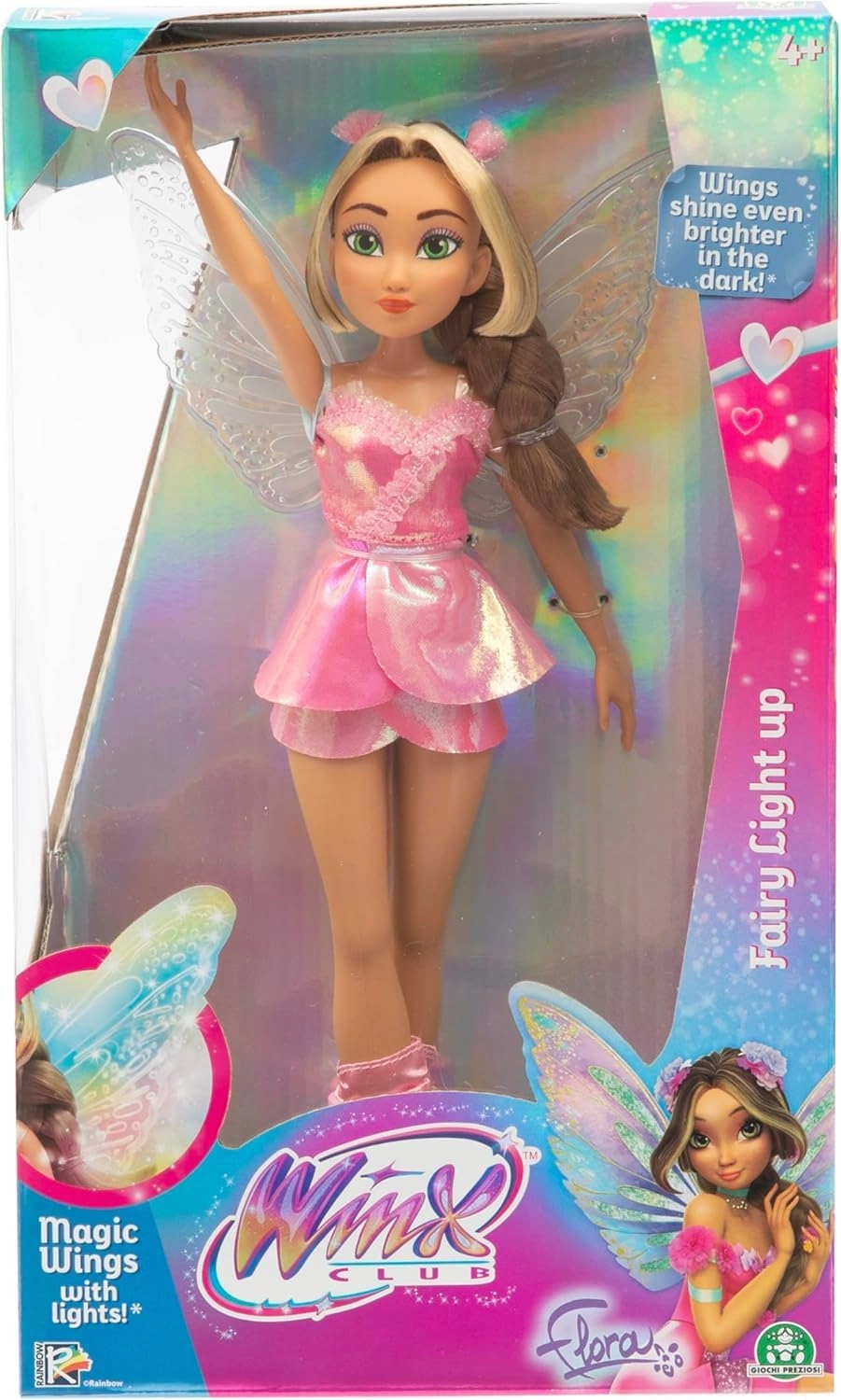 Flora Fashion Doll - 27cm Light-Up Wings Ages 4+