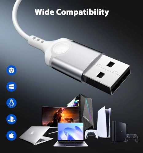 USB Computer Headphones - Wired Headset