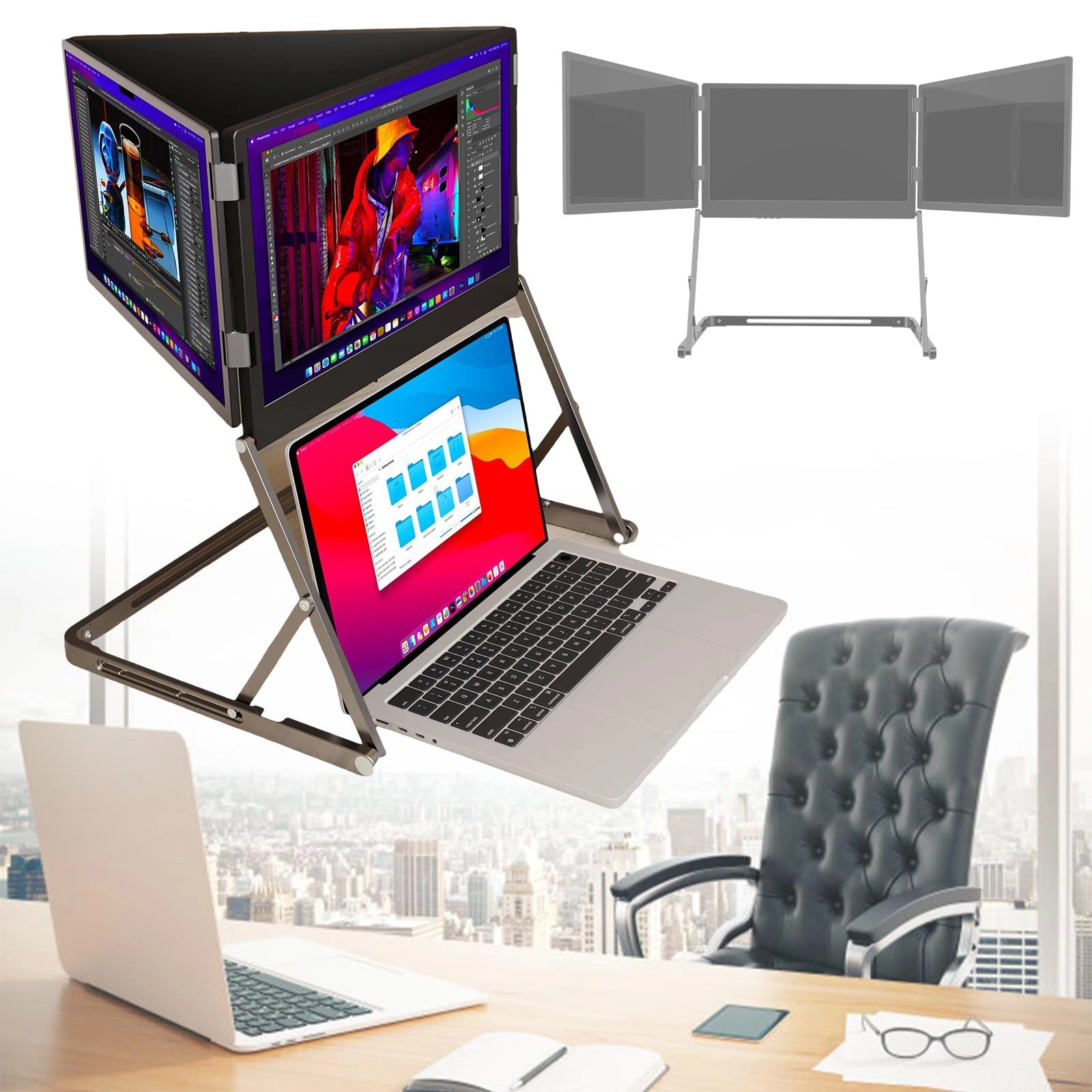 XEEAOFE 15.6" Portable Triple Monitor - o2d34asdd-941381 15.6" 1920x1080