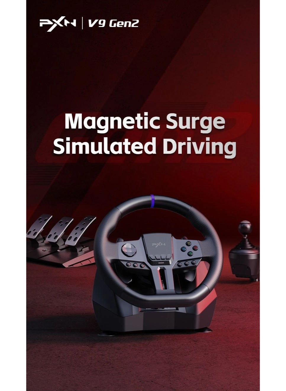 V9 Gen 2 Racing Wheel & Pedals - PC/Xbox/PS4/Switch