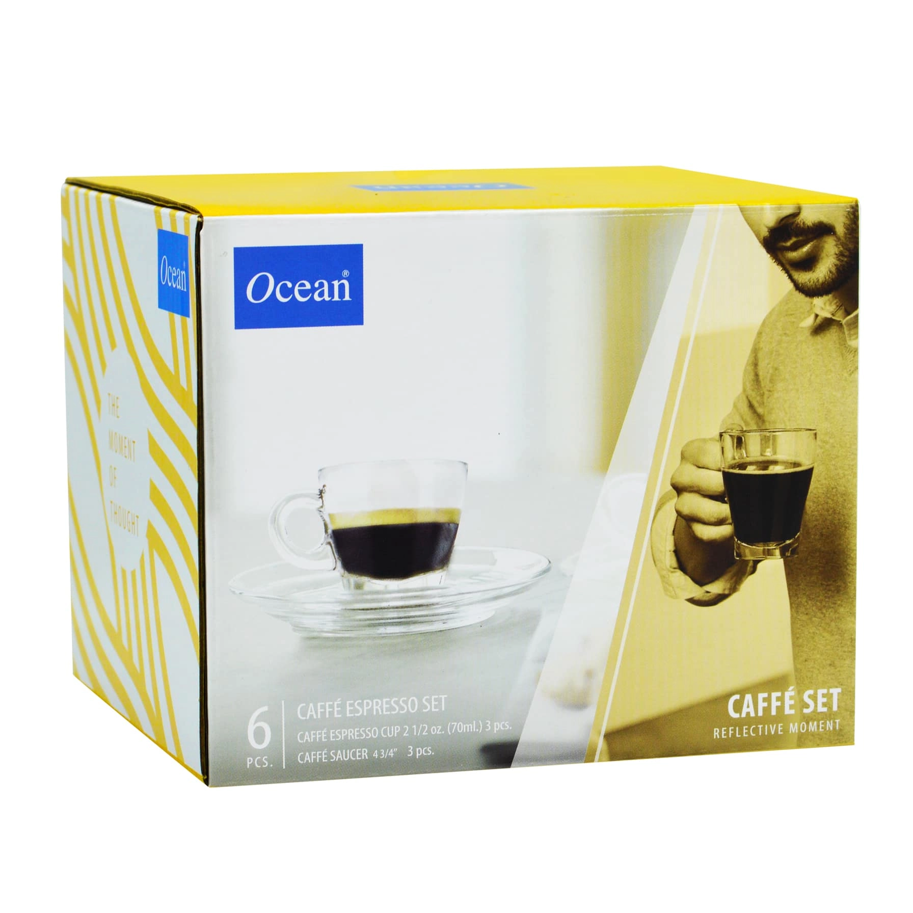Caffe Espresso Cup & Saucer Set - 6 pcs