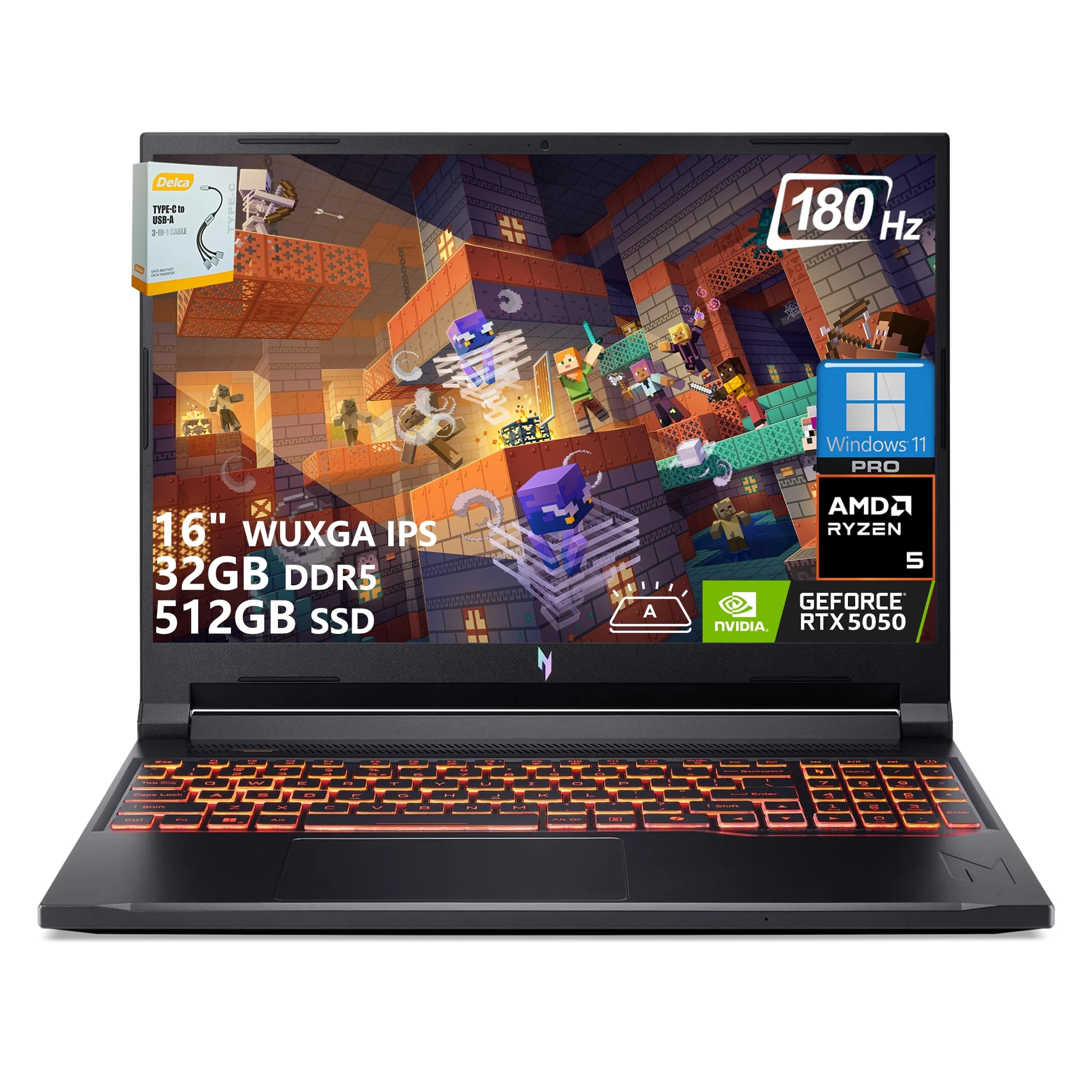 Acer Nitro V 16 - 16'' Ryzen 5 240 32GB DDR5 512GB SSD