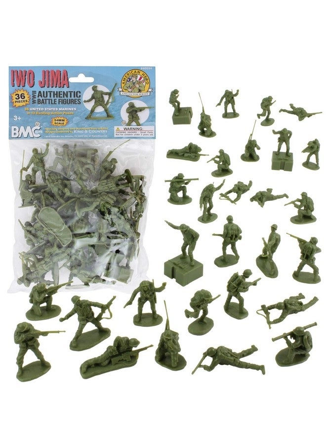BMC Toys WW2 Iwo Jima - US Marines Plastic Army Men 36 pcs
