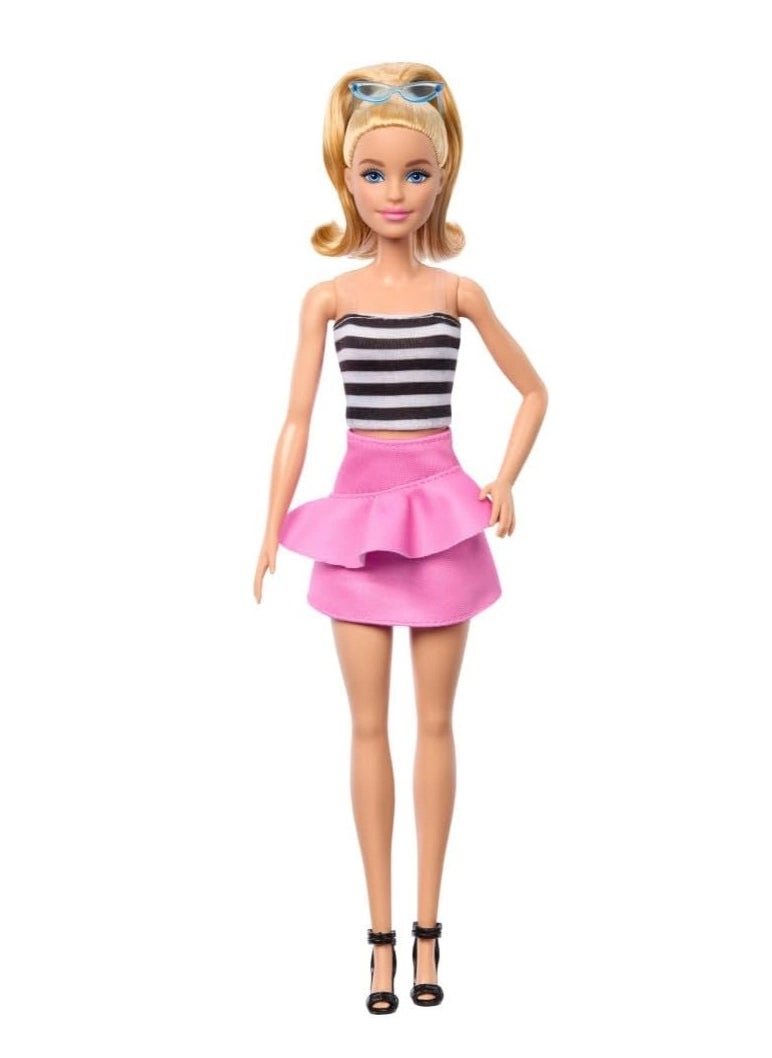Barbie Fashionistas #214 - Black Wavy Hair Twist ‘n’ Turn Dress 65th Anniversary Ages 3+