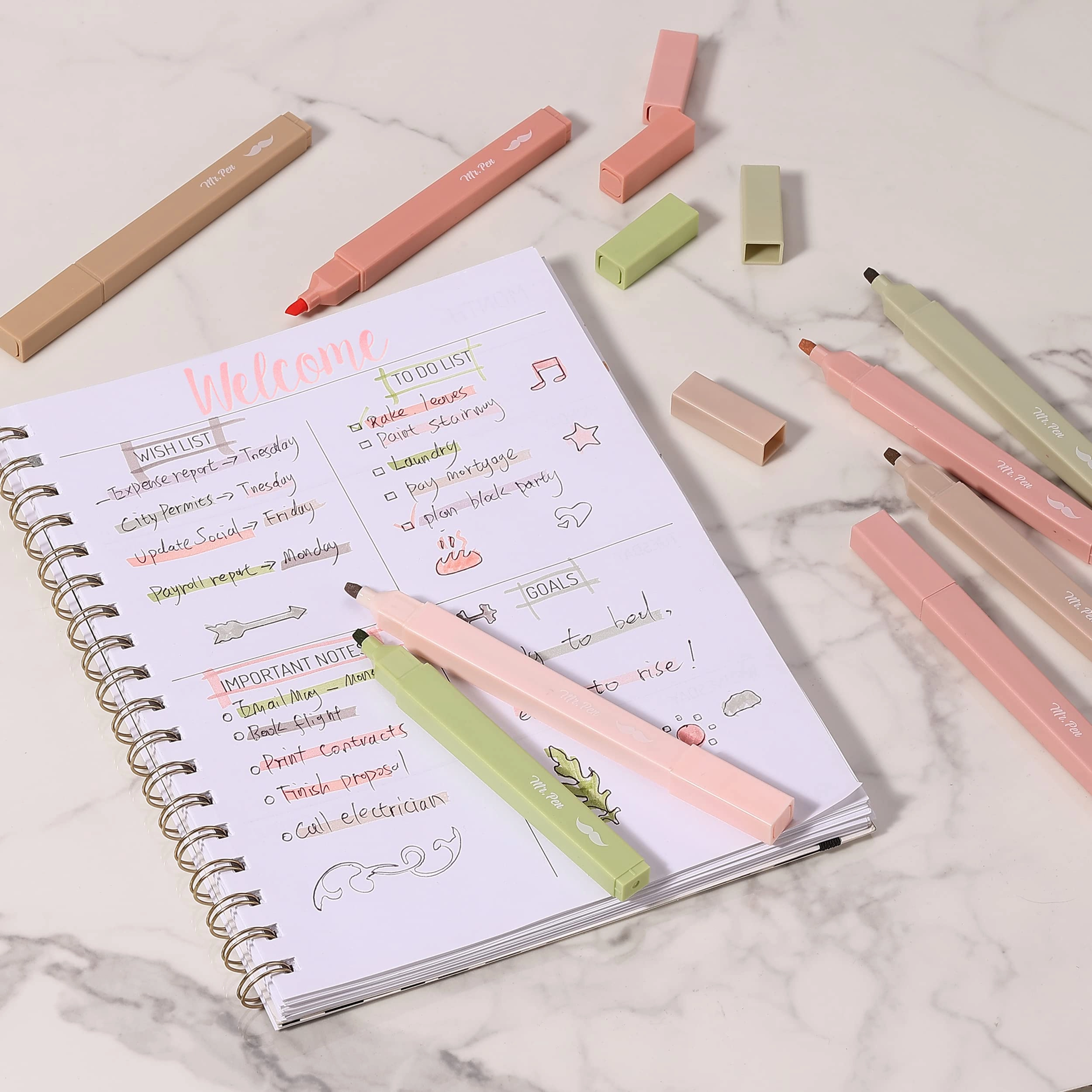 Aesthetic Highlighters - Boho Colors Chisel
