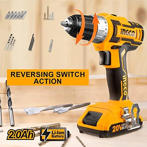 20V Cordless Impact Drill - 2x2.0Ah