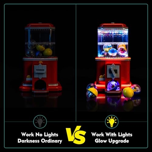 Light kit Compatible with Lego 21358 Minifigure Vending Machine - Red Standard Version LED