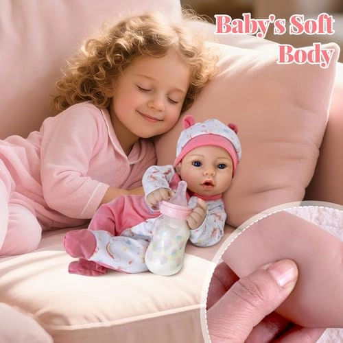 Reborn Baby Doll - 20-inch Vinyl Soft Cloth Body Girl Ages 3+