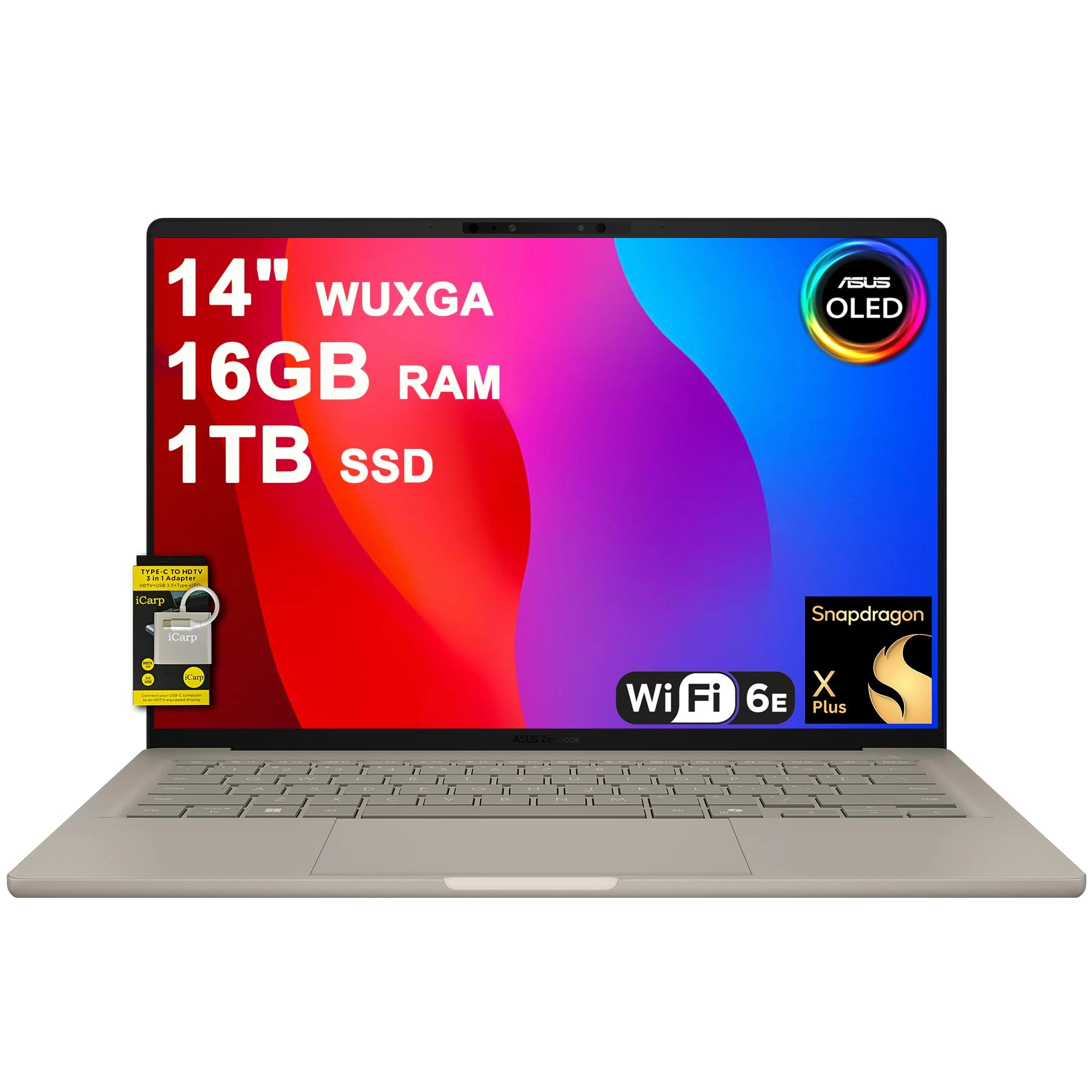 ASUS Zenbook A14 UX3407QA - 14'' Snapdragon X Plus 16GB DDR5 1TB SSD