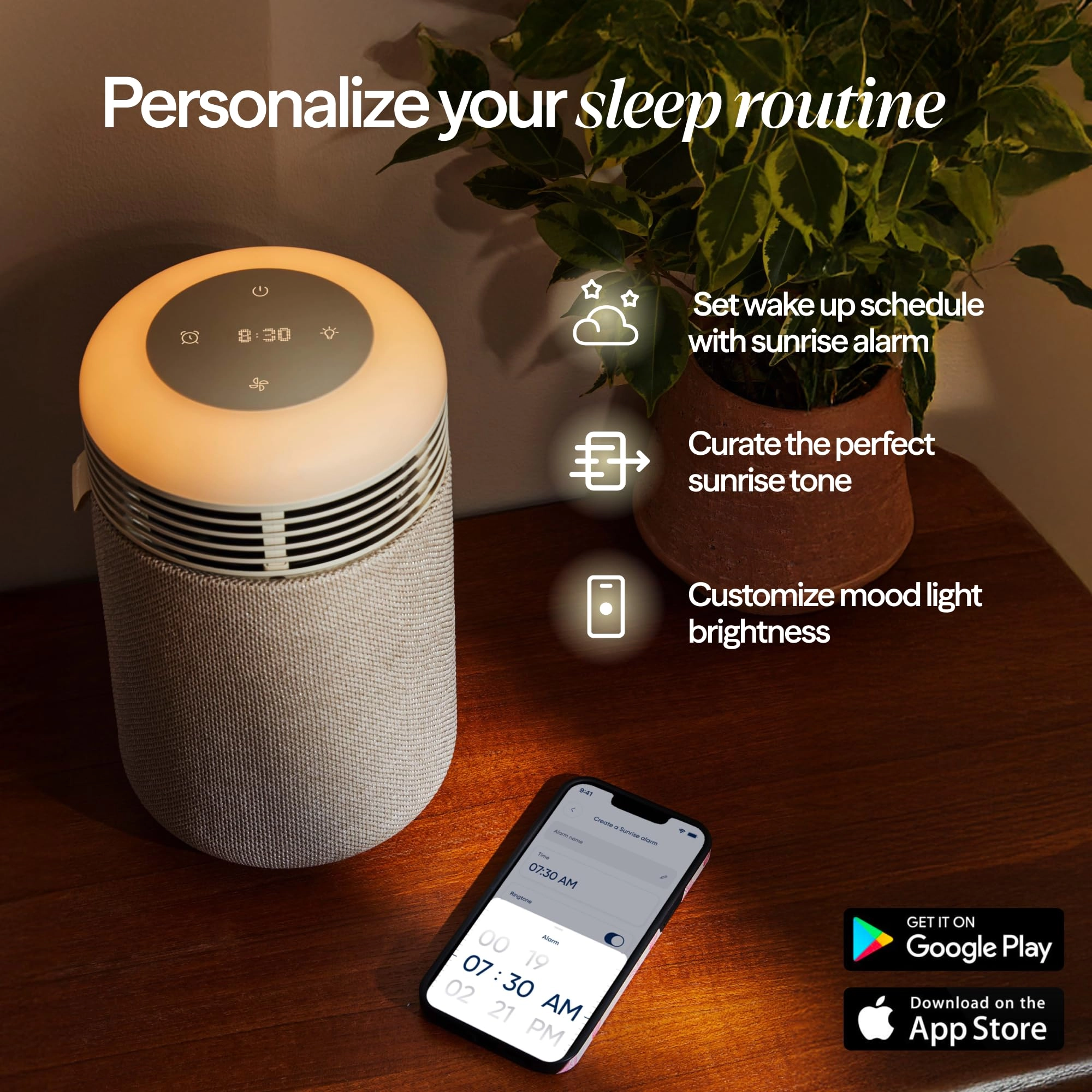 Mini Restful - HEPASilent Wake-Up Light USB-C Charging
