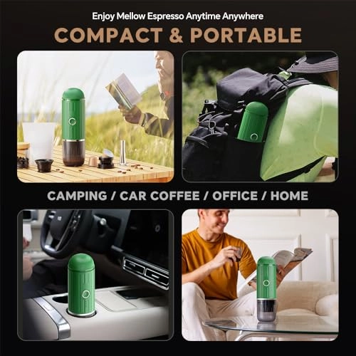 Portable Espresso Machine - 80 Milliliters ground coffee & Nes presso/DolceGusto capsule
