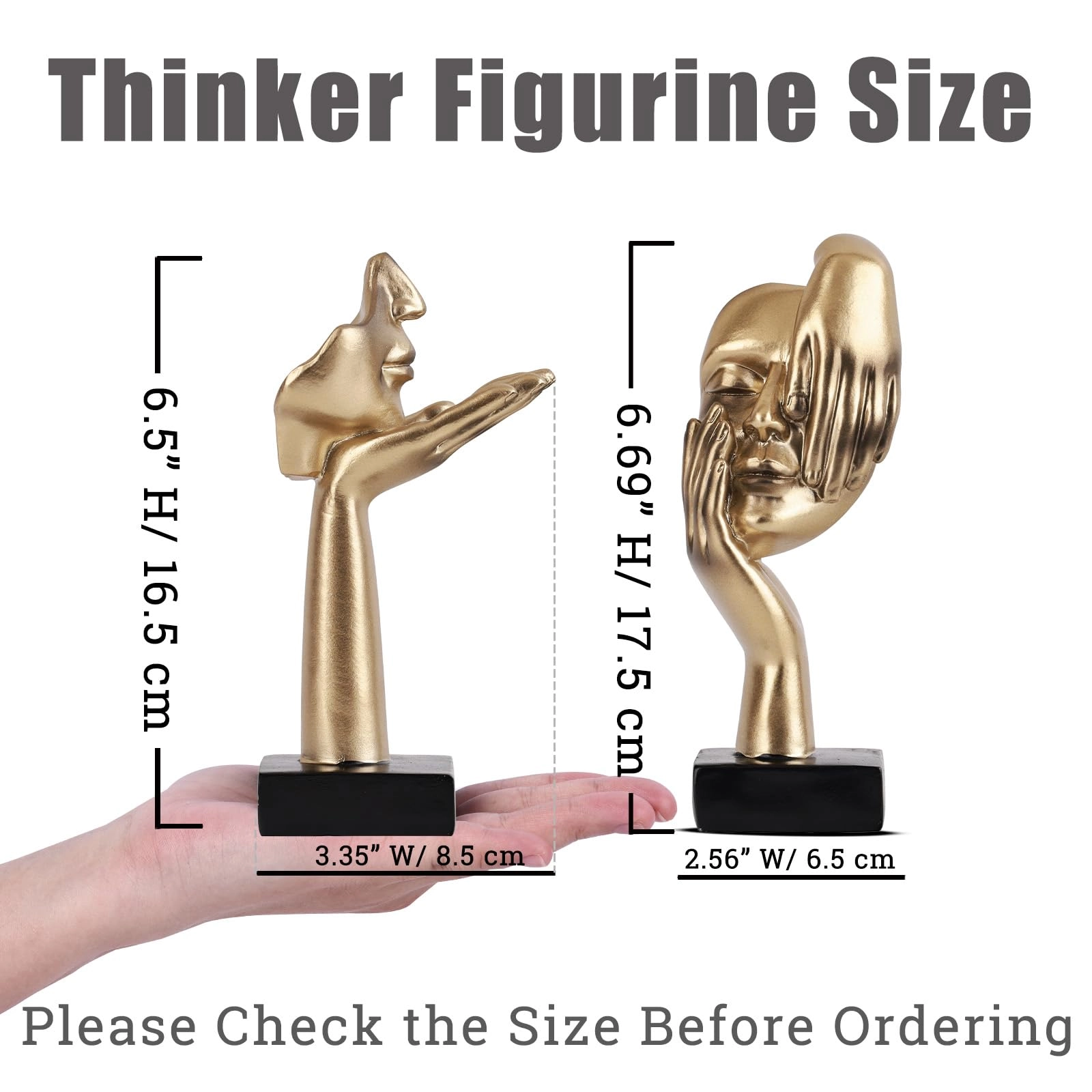 Thinker Statue - Plastic, Resin
